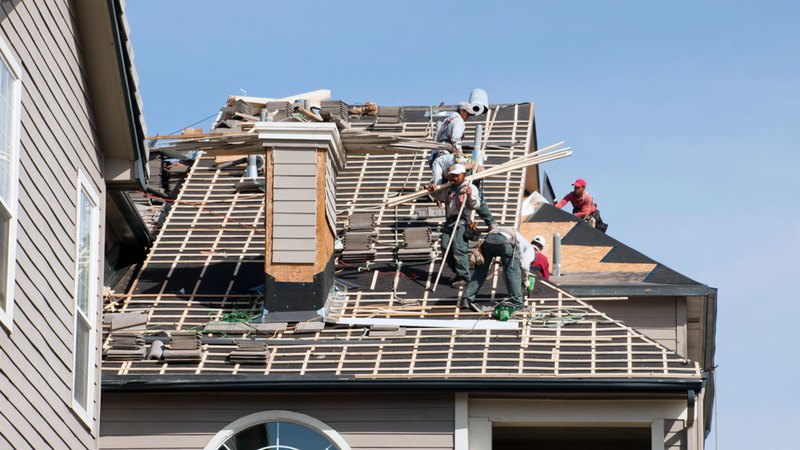 Residential roofing services performed by professionals